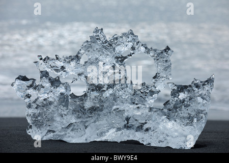 Les glaces à la dérive, Jokulsarlon, le sud de l'Islande, Islande Banque D'Images