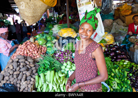 Nouveau parc de la ville de Ngara Hawkers Market, Nairobi, Kenya Banque D'Images