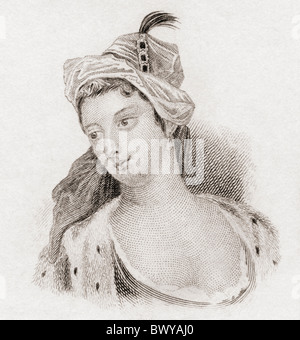 La Lady Mary Wortley Montagu, 1689 à 1762. Aristocrate anglais et écrivain. Banque D'Images