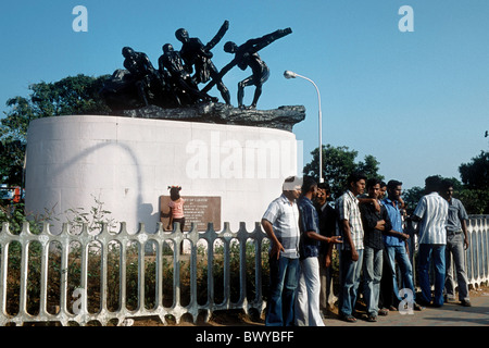 Triomphe de la statue du travail dans la région de Beach road, Chennai, Madras, Tamil Nadu;Tamilnadu, Inde. Banque D'Images