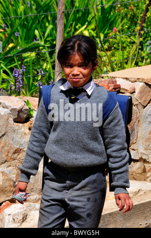 Une fille de l'école. Prince Albert, Afrique du Sud. Banque D'Images