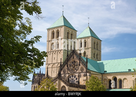 La célèbre cathédrale st. paulus à Münster, Allemagne. Banque D'Images