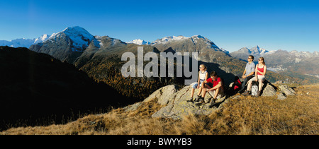 Alp Languard Alpes loisirs automne groupe Engadine Grisons canton Grisons Suisse Europe Banque D'Images