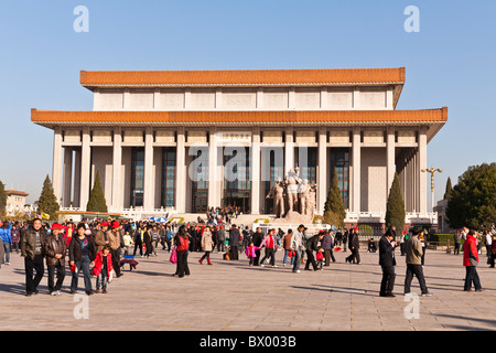 Mausolée de Mao Zedong, Place Tiananmen, Pékin, Chine Banque D'Images