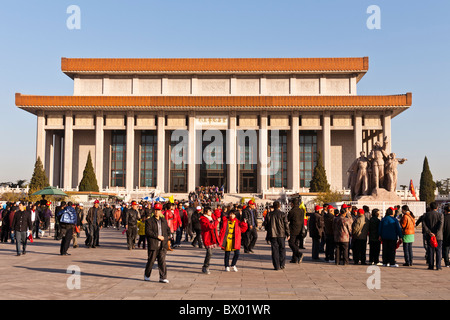 Mausolée de Mao Zedong, Place Tiananmen, Pékin, Chine Banque D'Images