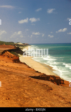 View Praia dos Minas Beach dans Pipa, Brésil de Sibauma à Pipa. Banque D'Images