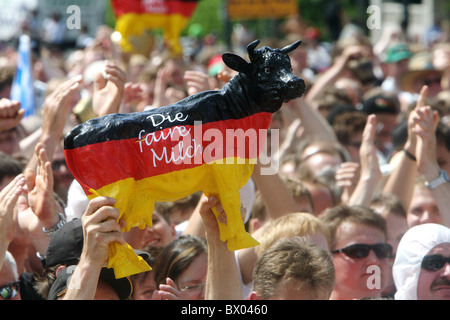 Une manifestation des producteurs de lait pour les prix du lait équitable, Berlin, Allemagne Banque D'Images