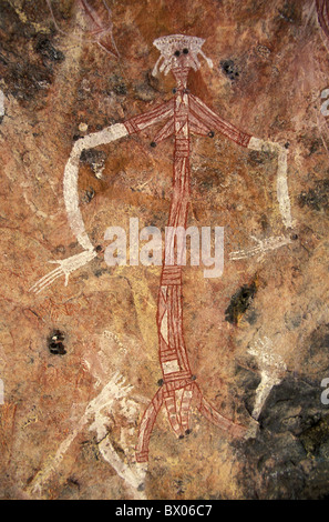 Aborigènes d'Australie d'art autochtones Arnhemland peintures historiques culture Max Davidson Bo Montage Camp Banque D'Images