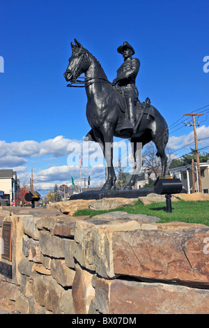 Theodore Roosevelt Rough Rider statue, Oyster Bay, Long Island NY Banque D'Images