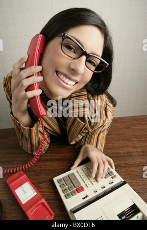 Secretaire Retro Femme Telephone Humour Grand Angle Photo Stock Alamy