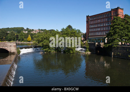 Moulin de l'Est et de la rivière Derwent, Belper, Derbyshire, Angleterre Banque D'Images