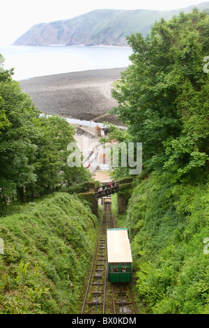 Lynton and Lynmouth Cliff Railway, Devon Banque D'Images