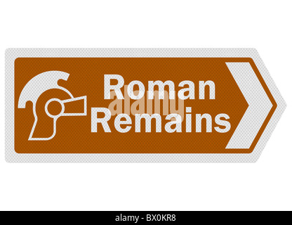 Informations touristiques sur photo-réalistes-style roadsign, représentant ' Banque D'Images