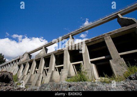 Barrage de déviation dans la rivière Jordan. Banque D'Images