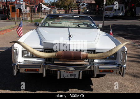 Cadillac, Fort Worth Stockyards, Texas Banque D'Images