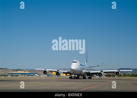 Tarmac et les avions à l'aéroport international de Madrid, Espagne Banque D'Images