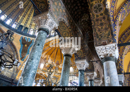 Sainte-sophie. vue de l'intérieur. Istanbul, Turquie Banque D'Images