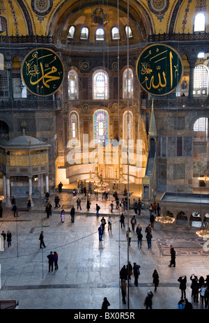 Sainte-sophie. vue de l'intérieur. Istanbul, Turquie Banque D'Images