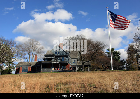 Sagamore Hill - site historique de la maison de Théodore Roosevelt, 26e président des États-Unis, Oyster Bay, Long Island NY Banque D'Images