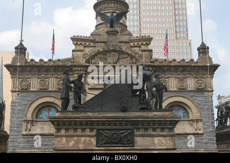 Cuyahoga Comté Monument aux soldats et marins. Cleveland, Ohio, USA. Banque D'Images