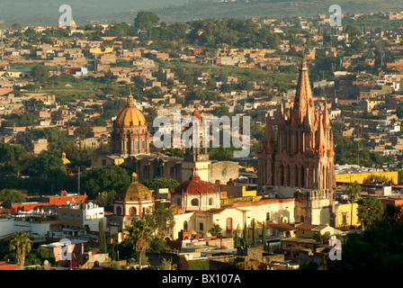 Le centre historique de San Miguel de Allende de dessus, Guanajuato, Mexique Banque D'Images