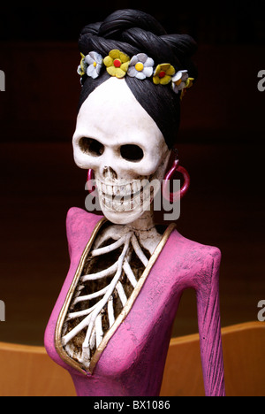 Catrina mexicaine figure dans un magasin, San Miguel de Allende, Guanajuato, Mexique. Banque D'Images