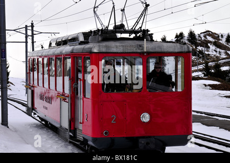 Former en ordre décroissant du haut du Mont Rigi à Vitznau suisse Banque D'Images