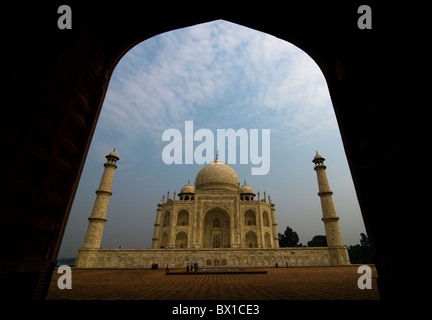 Le célèbre Taj Mahal à Agra, Inde. Banque D'Images