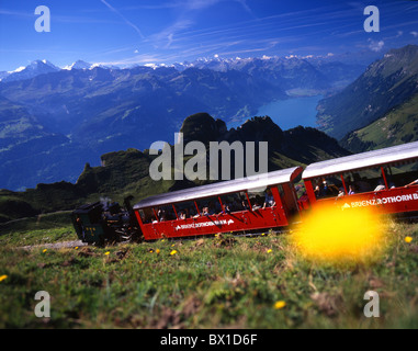 Chemins de fer de montagne vapeur Brienzer Rothorn paysage paysage train à vapeur train Chemin de fer Brienz Rothorn pas Banque D'Images