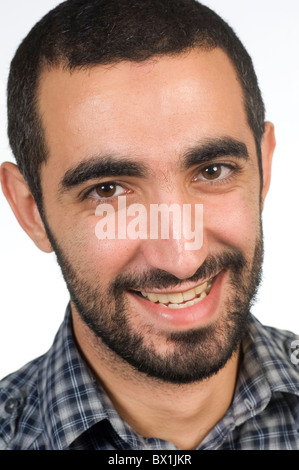 Portrait of a 25 ans Moyen-orient homme barbu smiling Beyrouth Liban Moyen Orient Banque D'Images