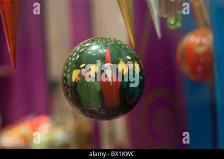 Décoration de Noël en vitrine Banque D'Images