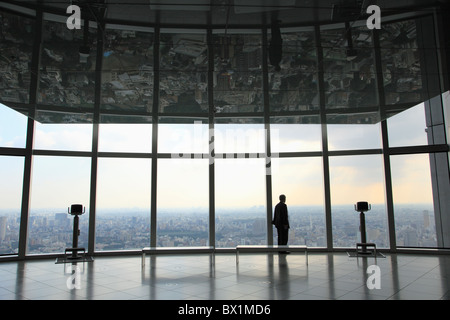 Vue sur la ville de Tokyo vue d'observation, Mori Building, Roppongi Hills, Tokyo, en Asie Banque D'Images