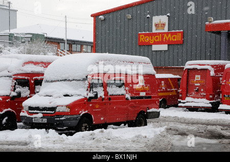 La Royal Mail delivery office sur Russell Road, Édimbourg, au cours de l'hiver rigoureux de 2010. Banque D'Images