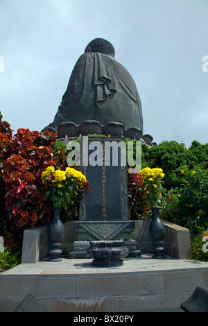 Hong Kong, l'île de Lantau assis le Big Buddha statue en bronze Banque D'Images