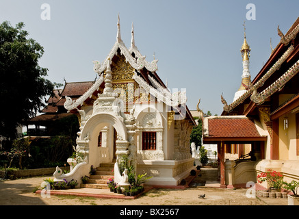 Wat Buppharam à Chiang Mai en Thaïlande en Asie du sud-est. Banque D'Images