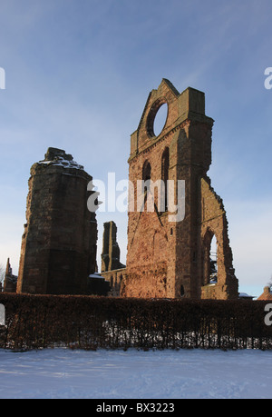 L'abbaye d'Arbroath angus scotland en hiver décembre 2010 Banque D'Images