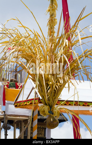 Décoration de fête d'Hindu Temple Pura Ulun Danu Batur, Bali, Indonésie Banque D'Images