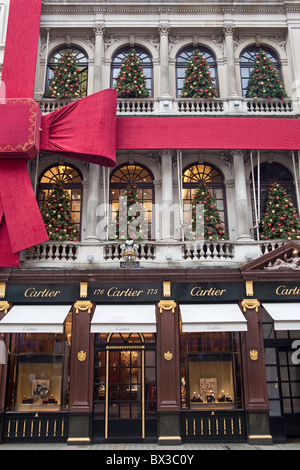 Londres, Mayfair Cartier affichage Noël Old Bond Street en novembre 2010 Banque D'Images