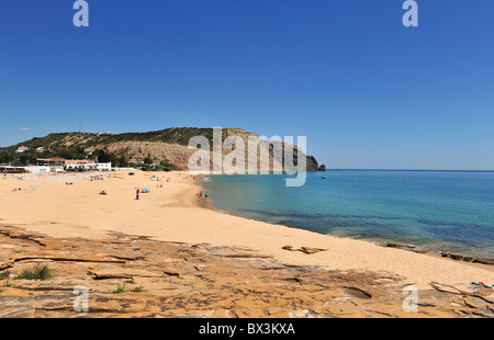 La plage de Praia da Luz, Algarve, Portugal Banque D'Images