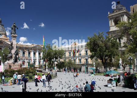 Plaza Murillo à La Paz, Bolivie Banque D'Images