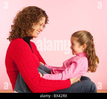 Une mère avec sa fille Banque D'Images