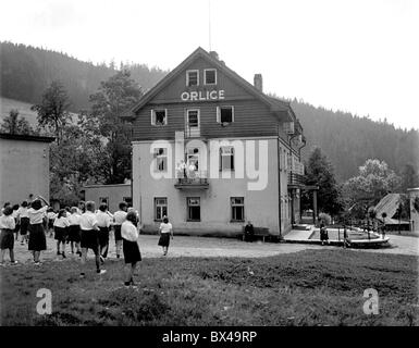 Adlergebirge, pionniers Banque D'Images