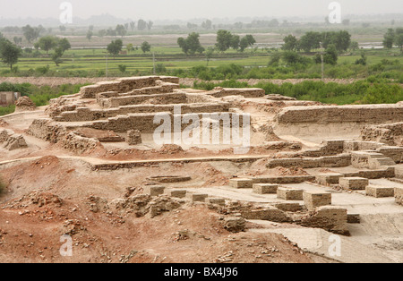 Ruines de Mohenjo-Daro, Pakistan, Larkana Banque D'Images