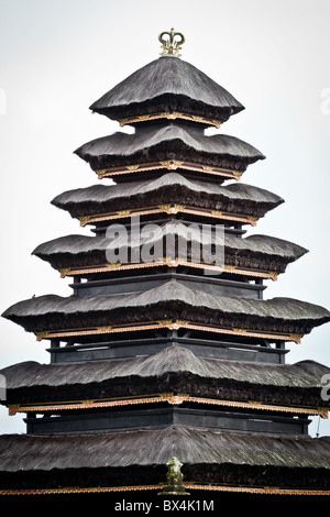 Décoration de fête d'Hindu Temple Pura Ulun Danu Batur, Bali, Indonésie Banque D'Images