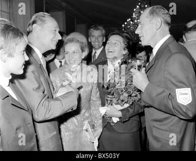 Alexander Dubcek, Vera Caslavska, Emil Zatopek, Dana Zatopkova, Milena Duchkova Banque D'Images