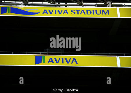 L'Aviva Stadium est un stade de sport situé à Dublin, l'Irlande, avec une capacité de 51 700 spectateurs Banque D'Images