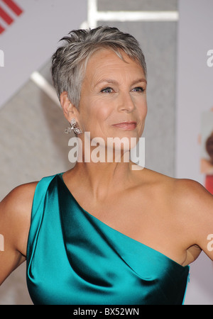 L'actrice AMÉRICAINE Jamie Lee Curtis lors d'une visite à la nouvelle