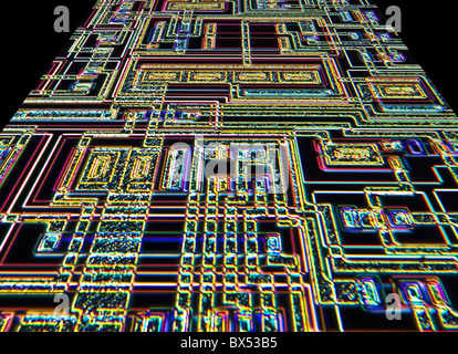 Microchip, microphotographie lumière Banque D'Images