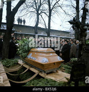 Jan Palach, funérailles, cercueil, cercueil, cimetière, tombe, tombe Banque D'Images