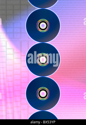 Les disques compacts, artwork Banque D'Images